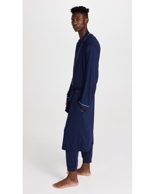 Eberjey Blue William Modal Robe for men