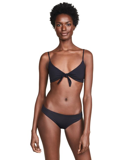L Space Synthetic Flashback Bikini Top In Black Lyst