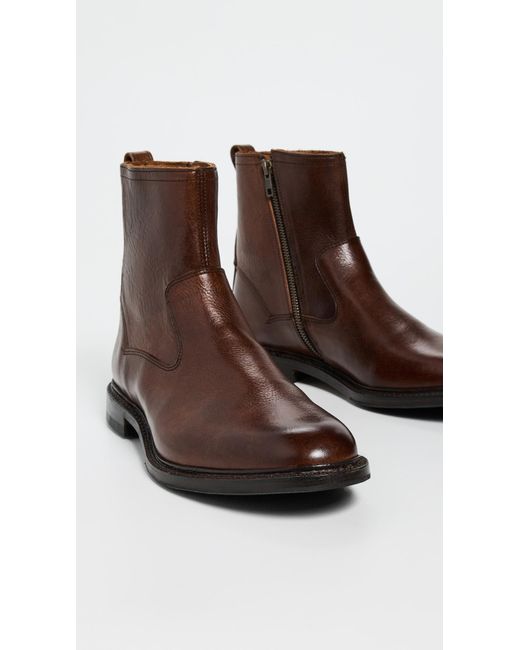 Allen Edmonds Brown Tompkins Leather Western Boots for men