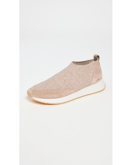 vince white slip on sneakers