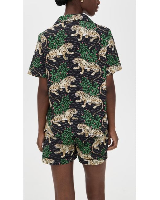 Printfresh Black Bagheera Shorts Pj Set