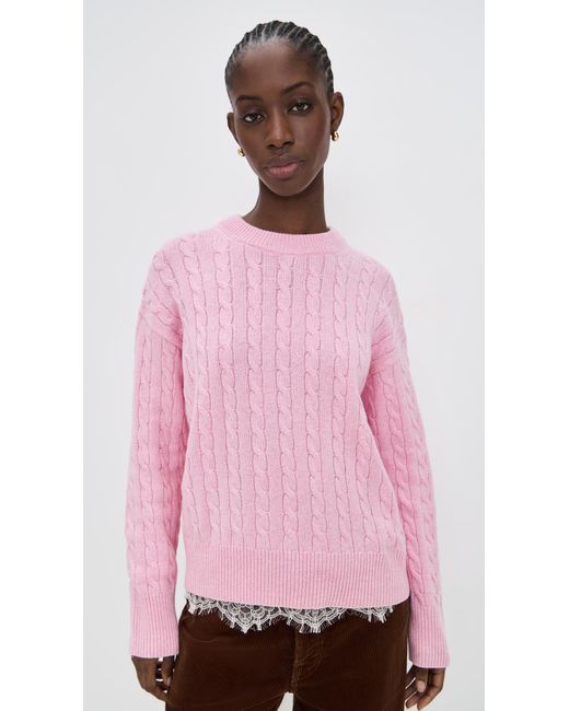 Alex Mill Pink Cable Sweater