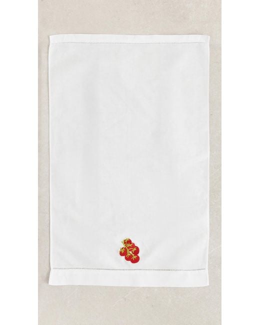 Abode White Tomato Tea Towel