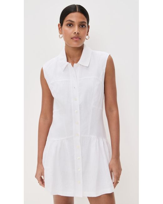 FRAME Women's White The Linen Day Dress