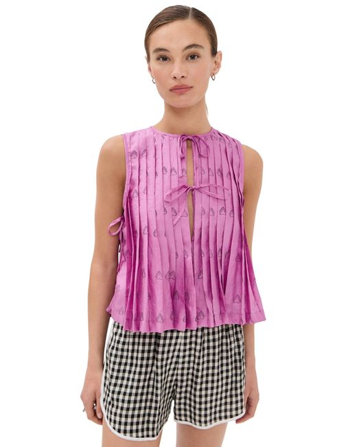 Alix Of Bohemia Purple Rhoe Heart Top