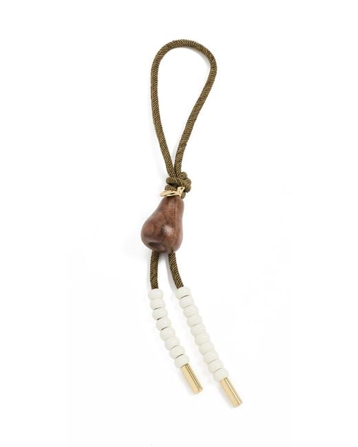 Madewell Black Pear Beaded Cord Bag Charm