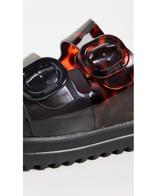Melissa Black Cozy Platform Jelly Sandals