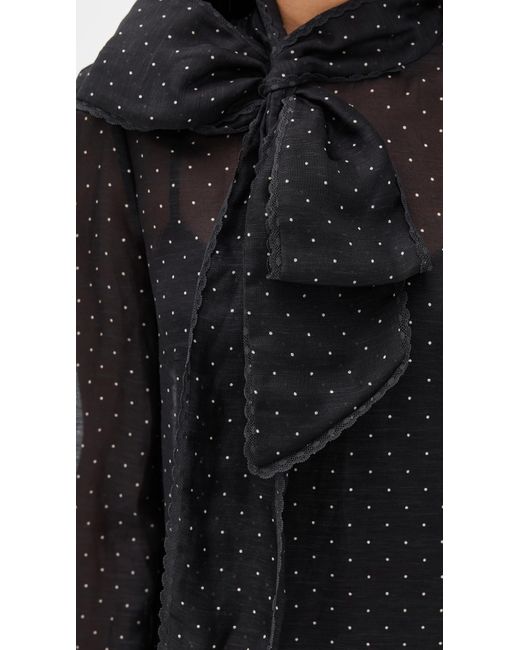 Zimmermann Black Dream Pussybow Mini Dress