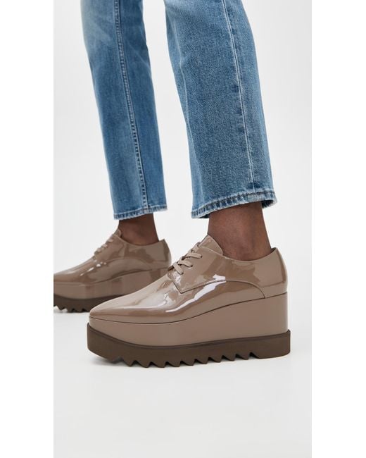Stella McCartney Brown Elyse Patent Alter Mat Platforms