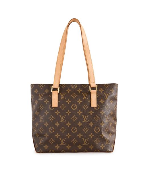 What Goes Around Comes Around Brown Louis Vuitton Monogram Ab Cabas Piano Tote
