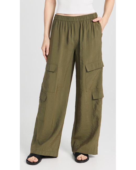 Madewell Green Pull-on Wide-leg Cargo Pants