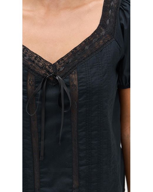 PAIGE Black Anzio Top