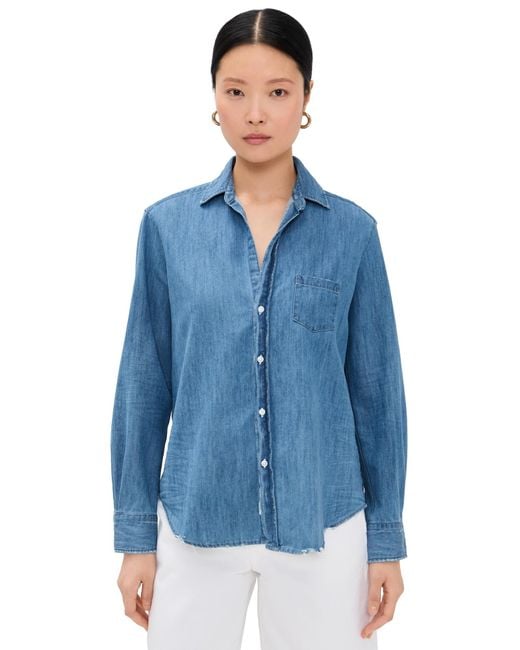 Frank & Eileen Blue Eileen Denim Relaxed Button Down Shirt