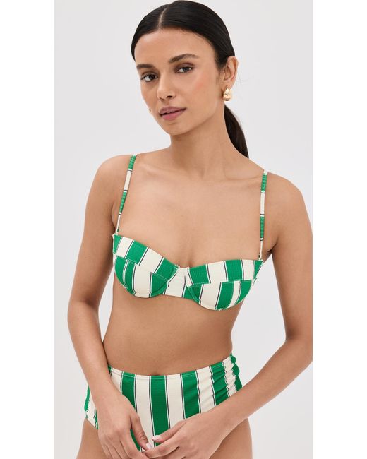 Staud Green Jo Balconette Bikini Top