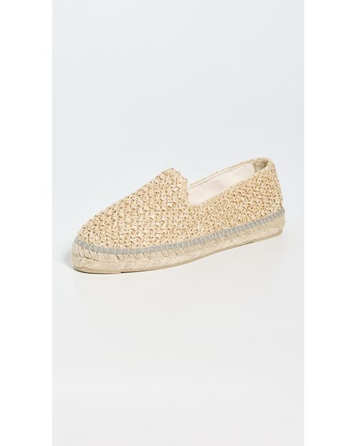 Manebí White Flat Raffia Espadrilles