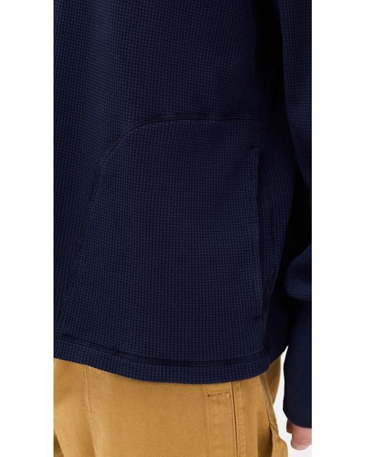 Nicholas Daley Blue Waffle Crew Neck Shirt for men