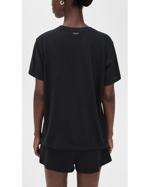 Lunya Black Pima Tee Short Set