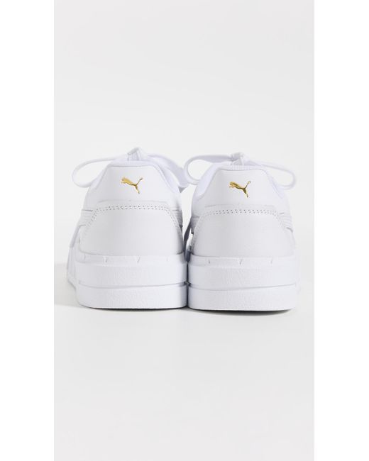 PUMA White Cali Court Leather Sneakers
