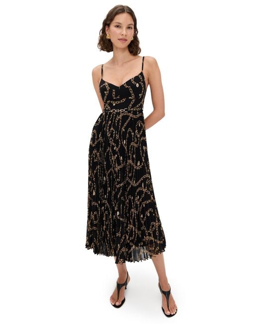 Zimmermann Sunray Pleated Picnic Dress in Black | Lyst