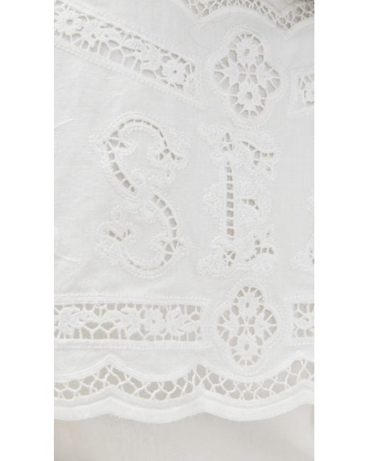 Sea White Marie Embroidery Vest