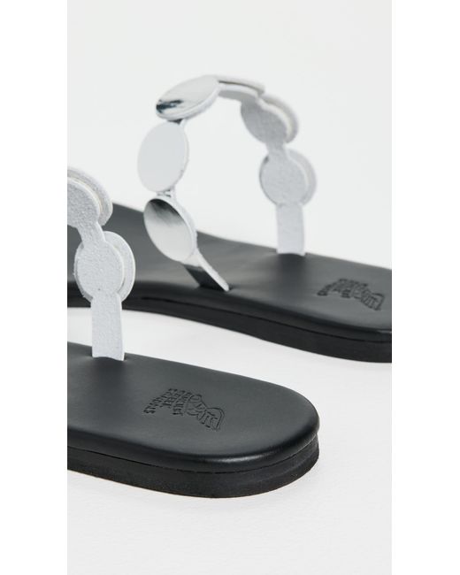 Ancient Greek Sandals Black Calisto Mirror Sandals