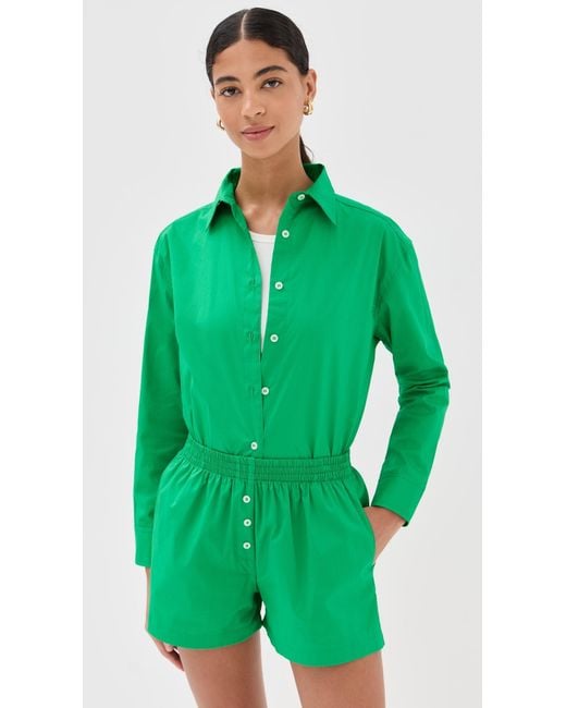 Le Bos Green Cecillia Button Down