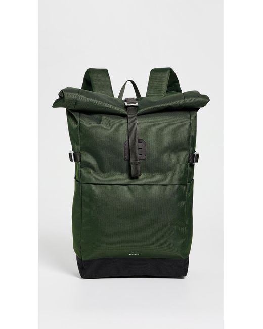 Sandqvist Green Icon Medium Rolltop Backpack for men