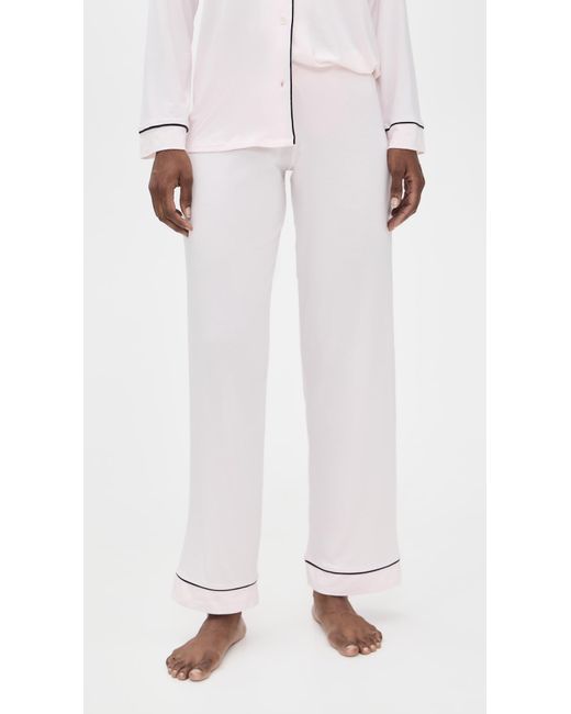 Eberjey White Gisele Long Pajama Set