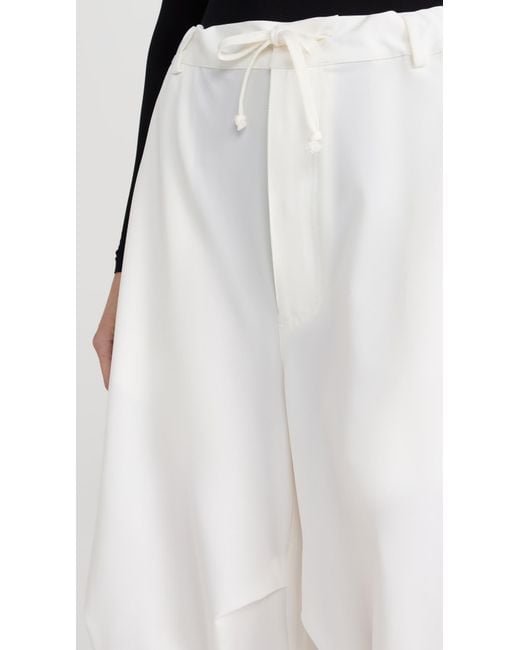MM6 by Maison Martin Margiela White Stretch Trousers
