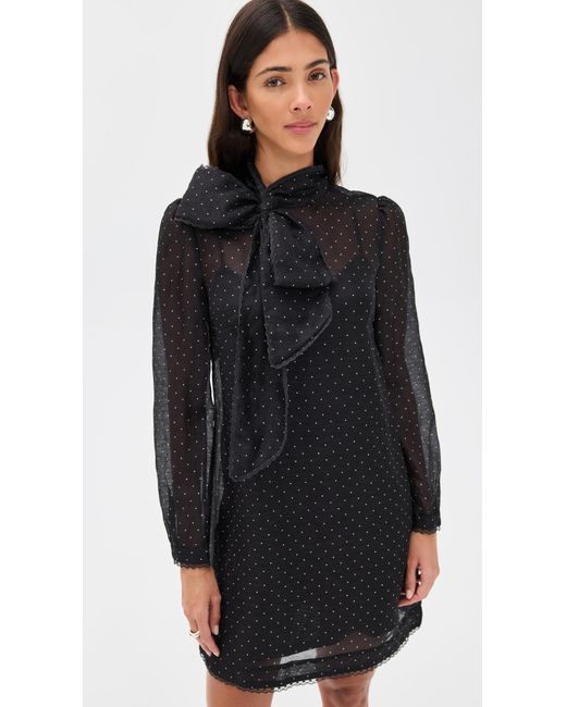 Zimmermann Black Dream Pussybow Mini Dress