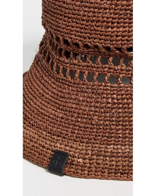 Rag & Bone Brown Daisie Rollable Straw Hat