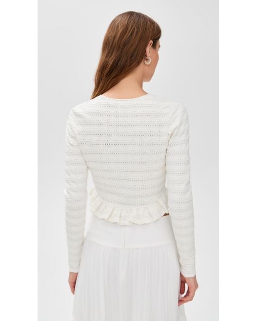 LoveShackFancy White Rogan Cardigan