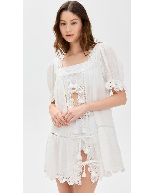 Sea White Mae Short Sleeve Coverup Dress