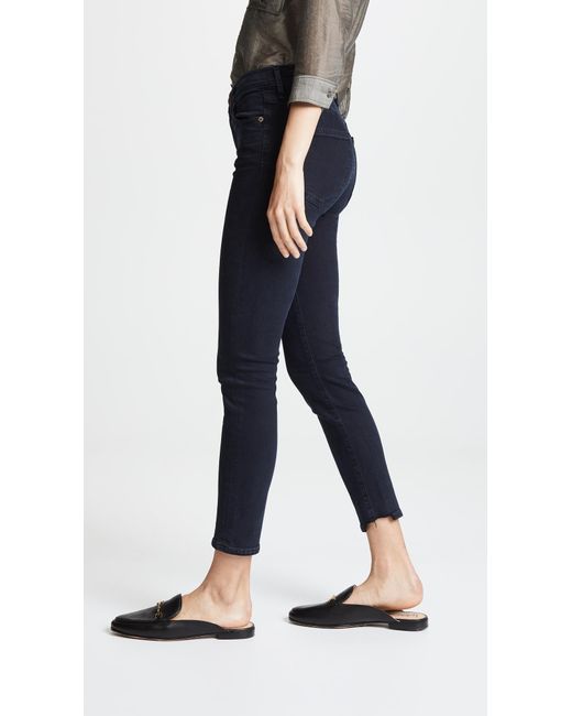 Citizens Of Humanity Denim Rocket Crop High Rise Skinny Jeans In Blue Print Blue Lyst