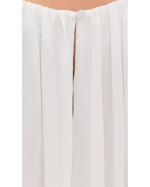 Jonathan Simkhai White Frida Silk Blouse