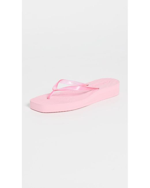 Sleeper Pink Platform Jelly Flip Flops
