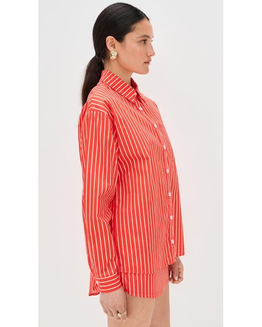 Bailey Rose Red Button Down Top