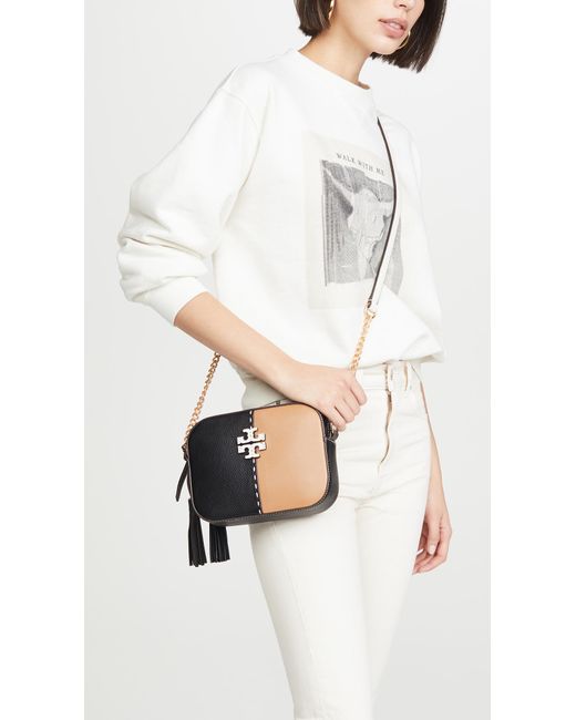 Tory Burch Mcgraw Foldover Crossbody Bag In Black