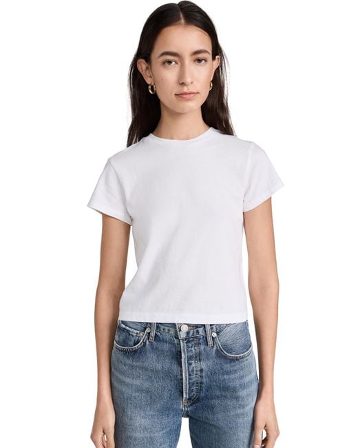 Agolde White Adine Shrunken Tee