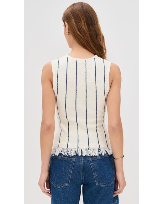 ALIGNE White Char Boucle Top