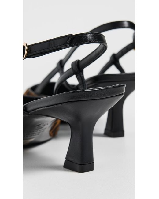 Stuart Weitzman Black Vinnie Slingback Heels 50Mm