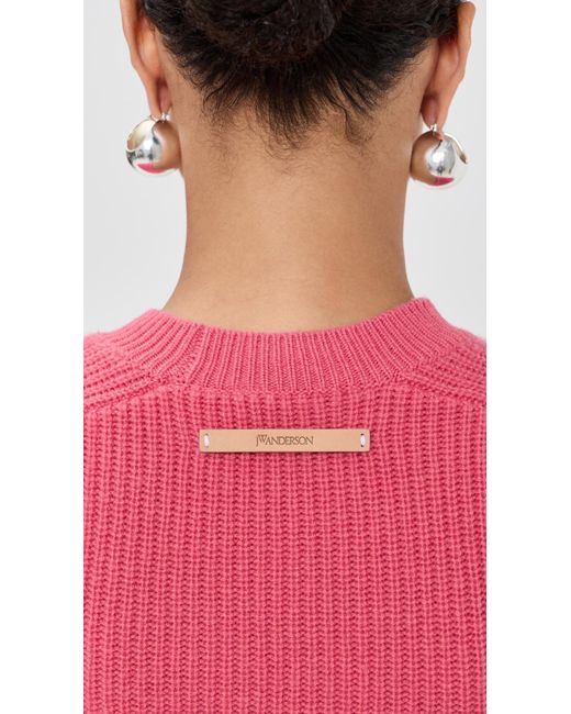 J.W. Anderson Red Puff Sleeve Sweater