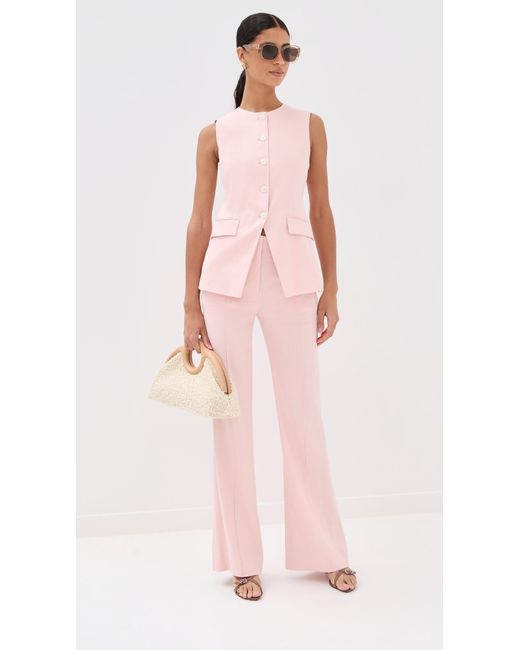 Veronica Beard Pink Lois Vest