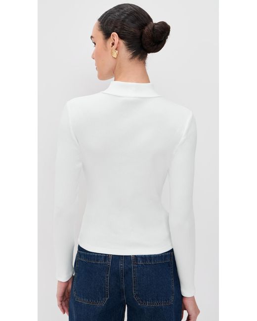 Veronica Beard White Nate Top