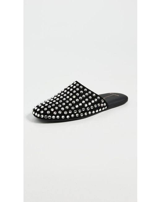 Black Suede Studio Black Shiloh Slide Mules