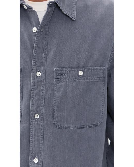 Madewell Blue Patch Pocket Work Shirt for men