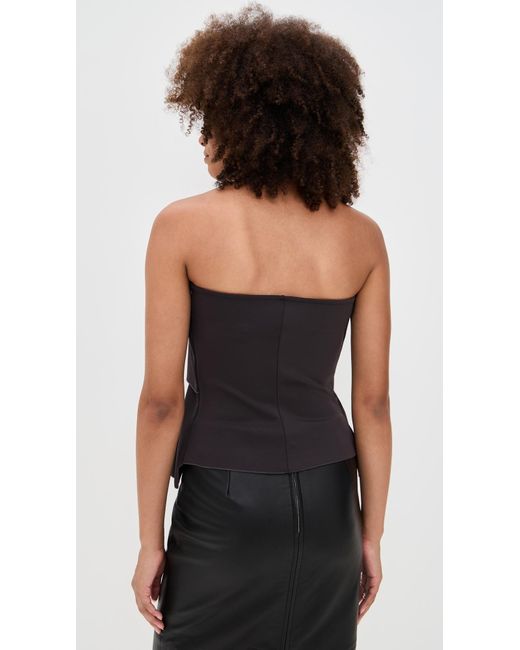 House of Dagmar Black Sculpted Tube Top