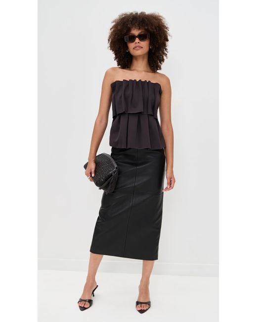 House of Dagmar Black Sculpted Tube Top