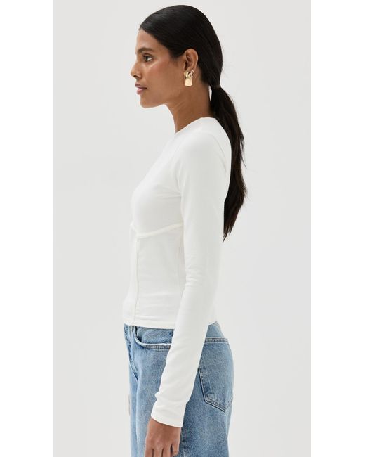 Reformation White Reforation Thaia Knit Top Fior Di Atte