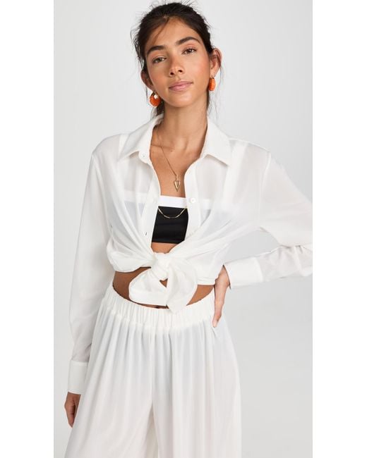 Staud White Miriam Top
